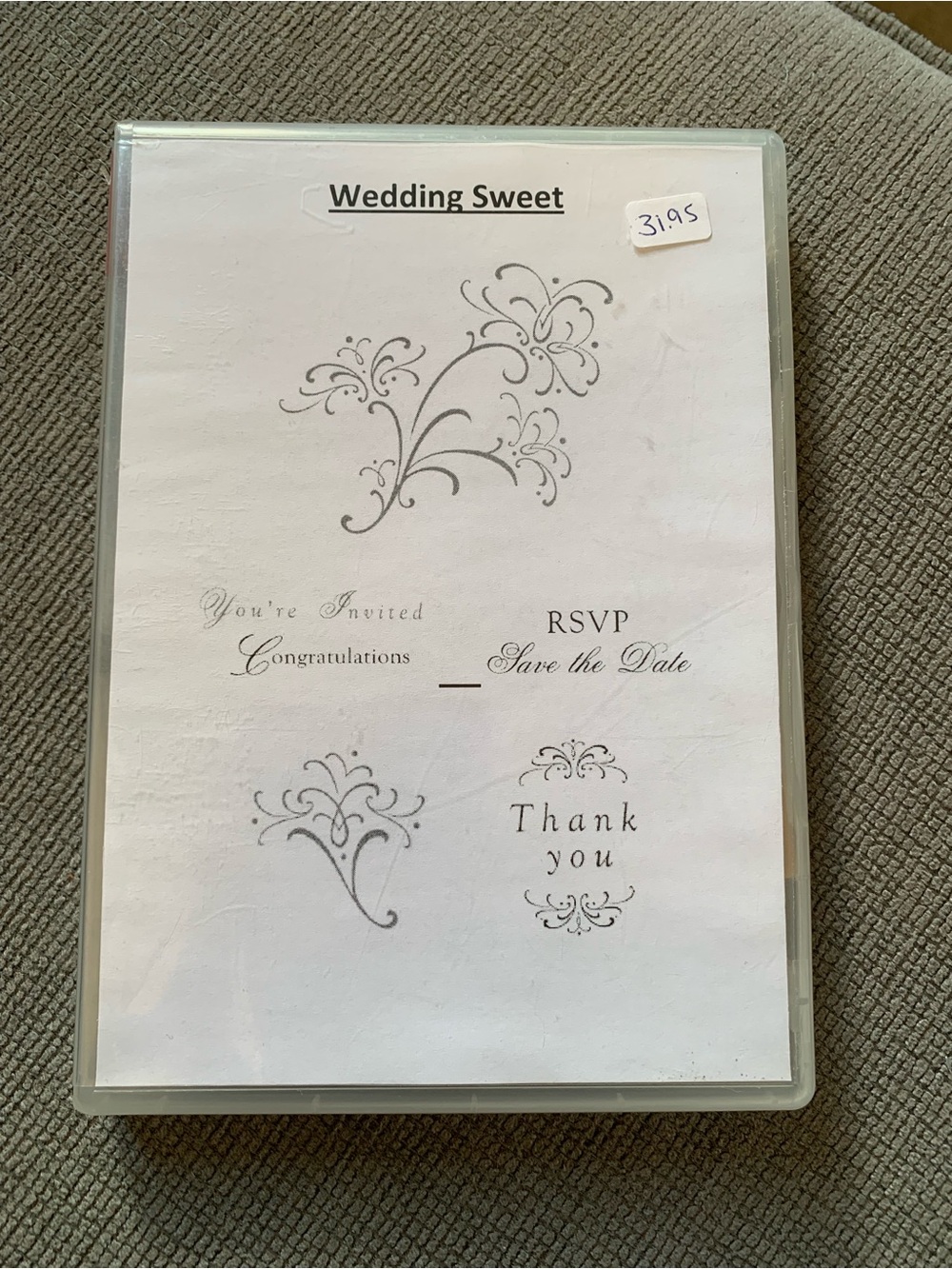 Stamp’in Up ~ Wedding Sweet Stamp Set. Rare